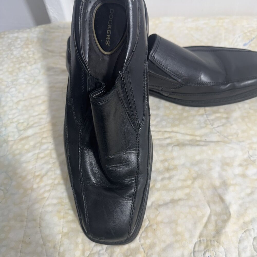 Docker 90-27224 Franchise Black Leather Slipon ComfortDress Loafer Men Shoe 9.